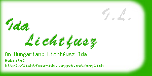 ida lichtfusz business card